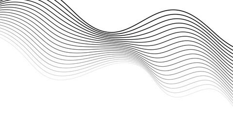 abstract creative minimalist blend wave line design for banner, poster, background.