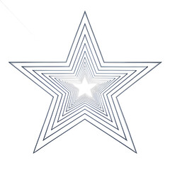 Geometric Layered Outline Star Design