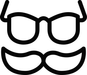 Moustache and Glasses