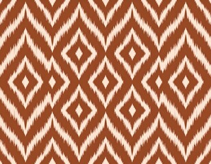 Ethnic Brown and Cream Ikat Design