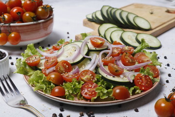 ensalda , tomate , comida fresca