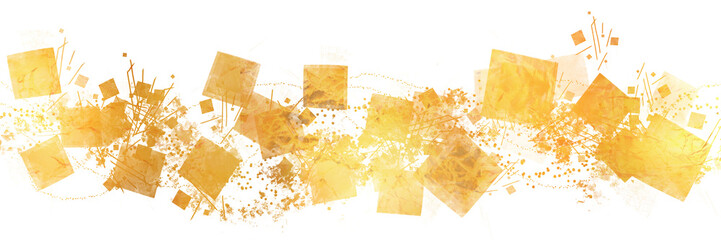 お正月背景風金箔、ブラシストロークの豪華横長背景