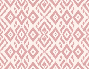 Light Pink Geometric Ikat Pattern