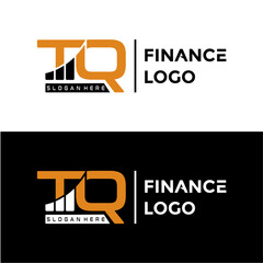 Obraz premium Letter TQ Logo Design on Financial Chart Vector Template