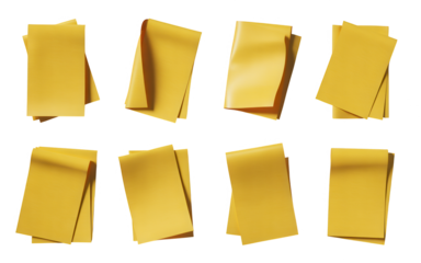 Eight stacks of dry uncooked lasagna pasta sheets arranged in two rows against a black background