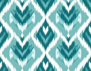 Blue and White Ikat Textile Design