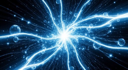 Abstract Representation of Energy Flow and Particle Interactions in Universe