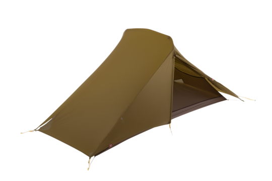 Olive-green camping tent with transparent background - Powered by Adobe
