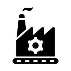 Manufacturing Icon - Solid Black