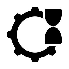 Efficiency Icon - Solid Black