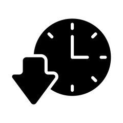 Downtime Icon - Solid Black