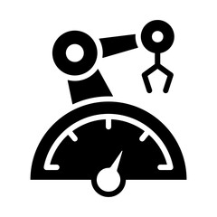 Overall Equipment Effectiveness Icon - Solid Black