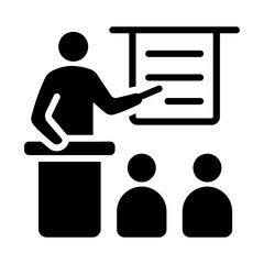 Training Icon - Solid Black