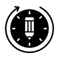 Process Design Icon - Solid Black