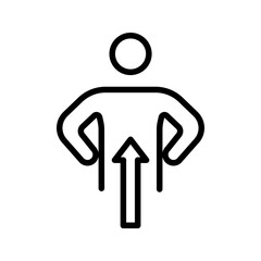 Outline Confidence Boost Self Esteem Icon
