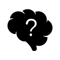 Brain Question Mark Critical Thinking Flat Icon
