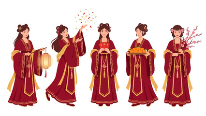 Obraz premium Vector Character Chinese 