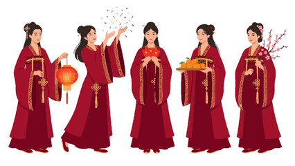 Obraz premium Vector Character Chinese 