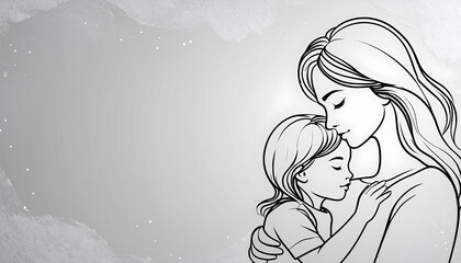 Loving embrace of mother and child, a tender moment of connection and affection, perfect for heartwarming stories, family-focused campaigns, and inspirational designs
