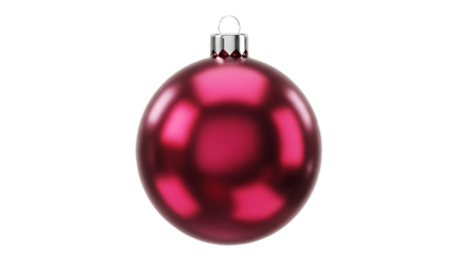 Elegant crimson Christmas ornament, a classic festive touch for holiday cards and seasonal decorations, bringing warmth and cheer to any design project