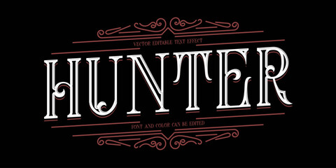 Wild West Vintage Text Effect with Engraved Ornate Frame