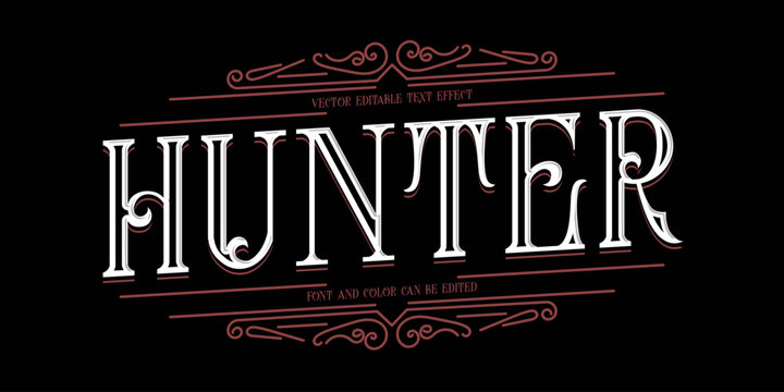 Wild West Vintage Text Effect with Engraved Ornate Frame