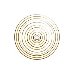 A minimalist golden concentric circle design with clean lines and smooth gradients