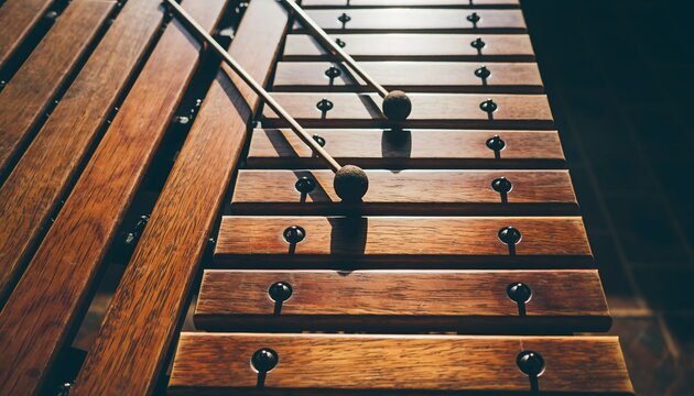 Wooden Xylophone with Mallets Ready
