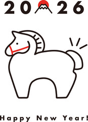 2026 New Year's Postcard : Vector