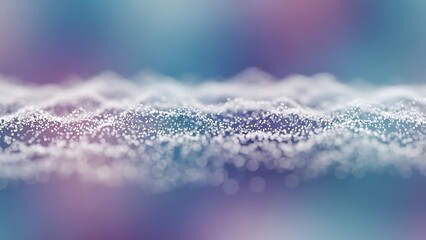Sparkling white particles flow like a dream against a soft pastel gradient, perfect for technology, science, or abstract design projects