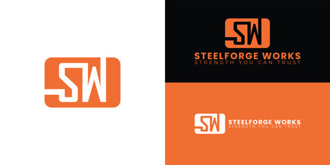 The SW initials are skillfully designed into a cohesive logo. Its sturdy, structural layout guarantees scalability across all industrial products and digital B2B platforms.