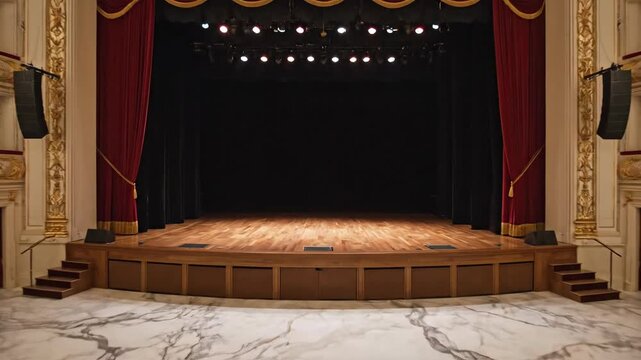 Elegant performance hall interior stage auditorium ornate decor seating
