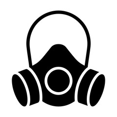 respirator mask glyph icon