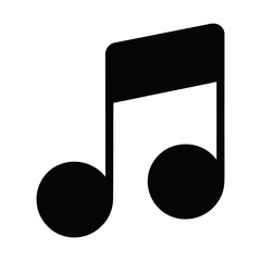 music note glyph icon representing melody, sound, and musical expression