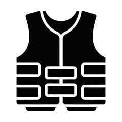 bulletproof vest glyph icon representing tactical protection