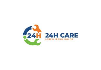 Mechanic 24 hours services Logo design for your company branding