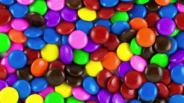 Sugar Coated Chocolate Candies Background