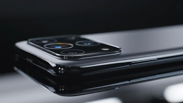 Close-up shot of a modern smartphone with a sleek design.