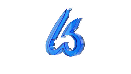 Blue Glass 3D Brand Identity Logo Reveal, isolated on white