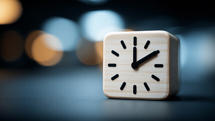 A simple wooden clock concept representing time awareness, daily structure and the importance of balancing responsibilities in modern professional life.

