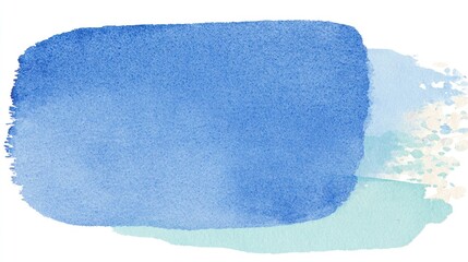 A soft watercolor splash in shades of blue, creating a calming and serene visual effect with fluid textures and gradients.