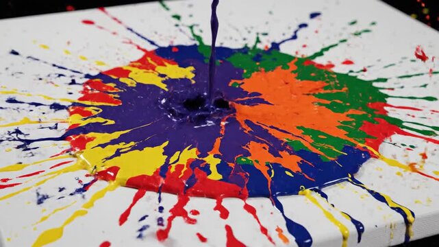 Vibrant liquid splash dynamic color burst motion creative abstract