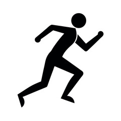 Running Figure Silhouette Vector Illustration