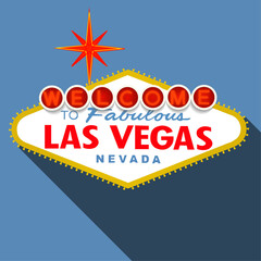 Welcome To Fabulous Las Vegas Nevada Sign. Retro Neon Sign Design Vector Art