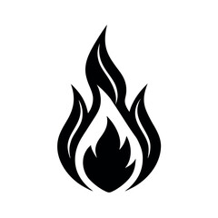 Flame Outline Vector Illustration