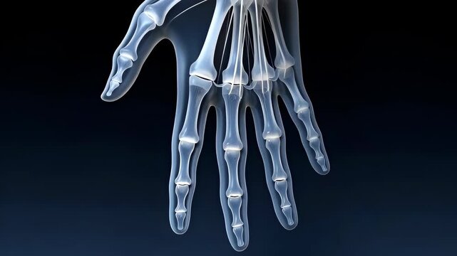 3D display of hand bones