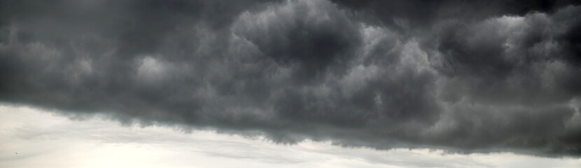 dark clouds storm Heavy rain thunderstorm overcast predict tornado Hurricane or thunderstorm and...