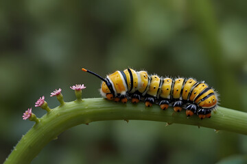 caterpillar on a flower