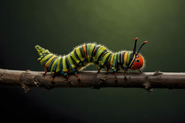 caterpillar on green