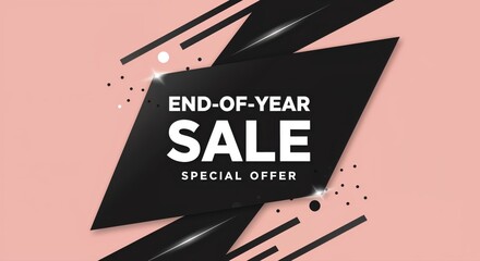 End-of-Year Sale: A dynamic promotional graphic announces the 'End-of-Year Sale' with a bold design, perfect for showcasing special offers and seasonal discounts.